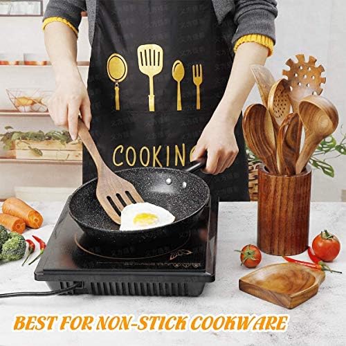8-Piece Teak Wooden Cooking Utensil Set