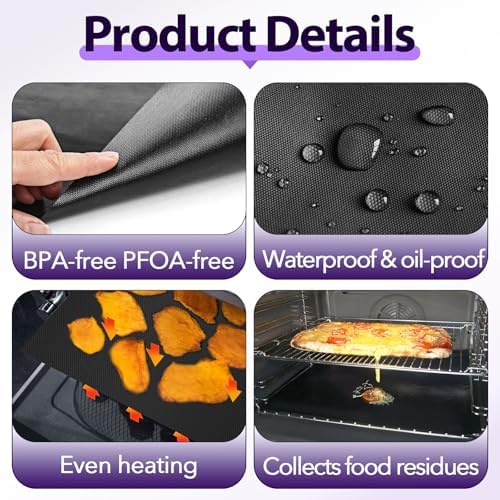8 PCS Toaster Oven Liner for Nuwave Bravo Air Fryer Toaster Smart