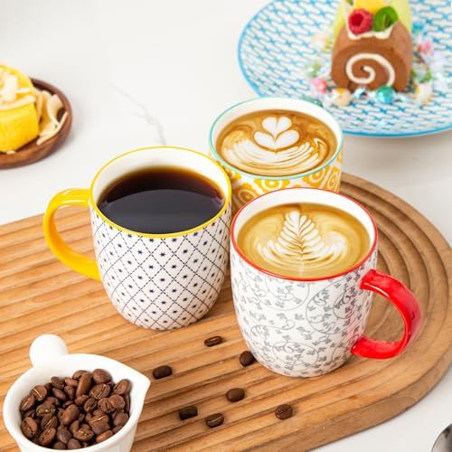 10 Oz Ceramic Coffee Mugs Set of 6
