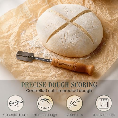 Danish Dough Whisk and Bread Lame Set, 13-Inch Stainless Steel Single