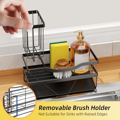 Mecyfaty Stainless Steel Sink Caddy with Drain Tray