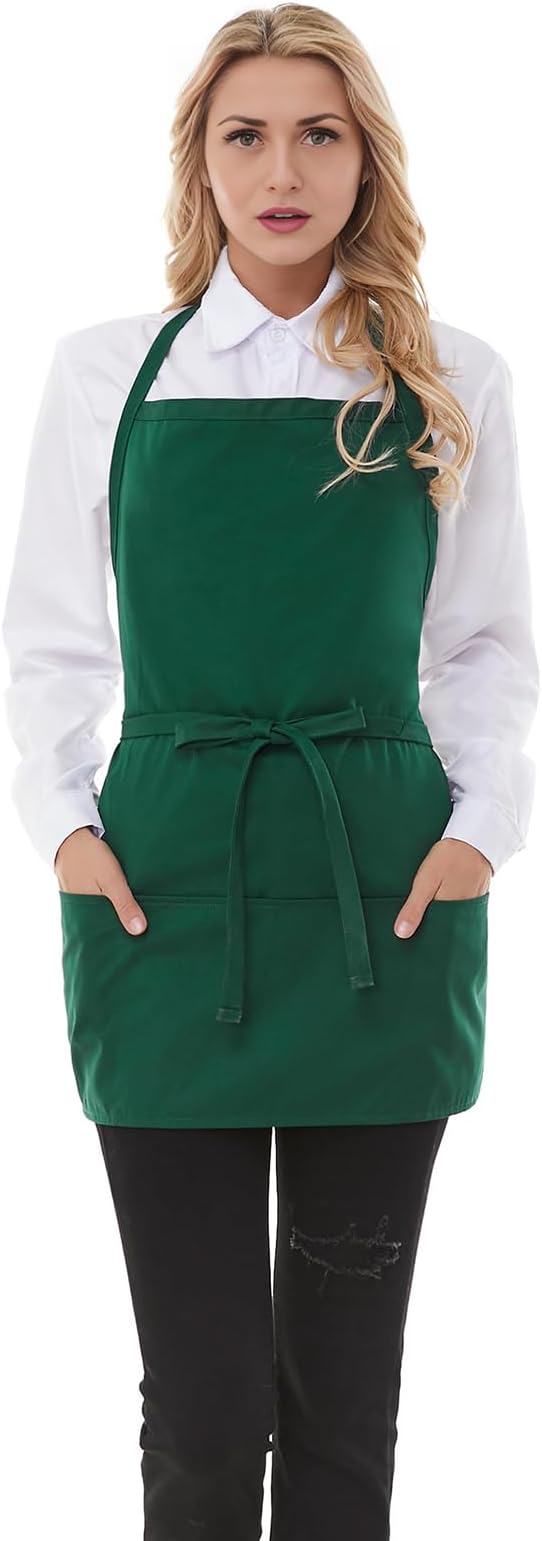 Aprons for Women with 3 Pockets, Server Apron, Aprons for Cooking, Chef Apron - Image 2