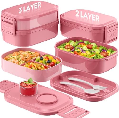 BiuLeon Bento Box Adult Lunch Box, 65 Oz Capacity Lunch
