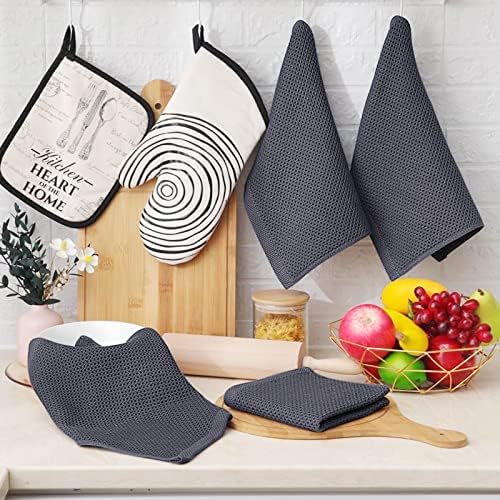 Homaxy Cotton Waffle Weave Dish Cloths, 6-Pack