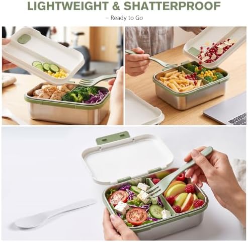 Greentainer Stainless Steel Bento Box, 34oz 2-Layer Lunch Container
