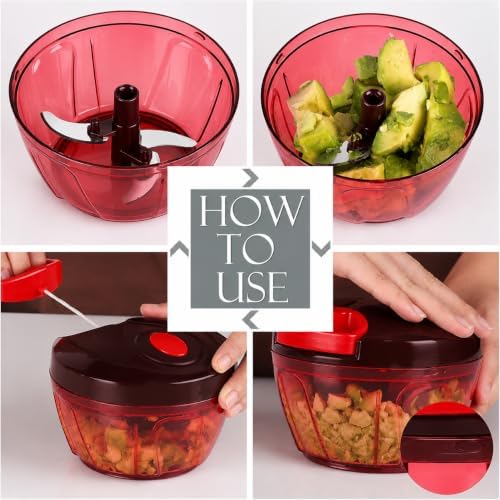 Manual food chopper (Red)