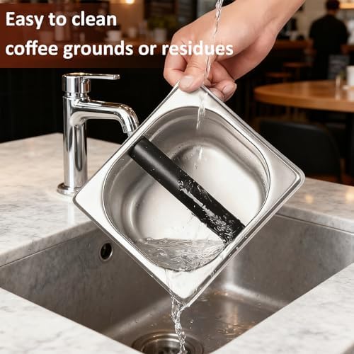 Coffee Knock Box, Stainless Steel Espresso Knock Box for Coffee