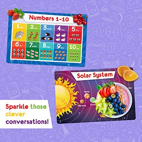 Simply Magic 5 Educational Placemats for Kids – Kids Placemats Non