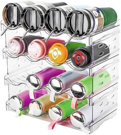 4-Tier Stackable Water Bottle Organizer for 40 oz Tumblers, Large