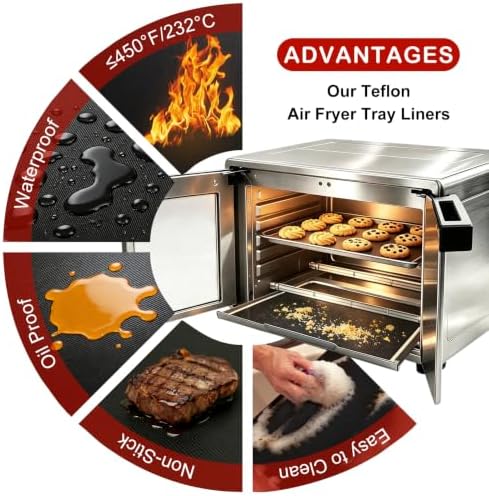 Air Fryer Liners Reusable for Gourmia French Door Air Fryer Oven
