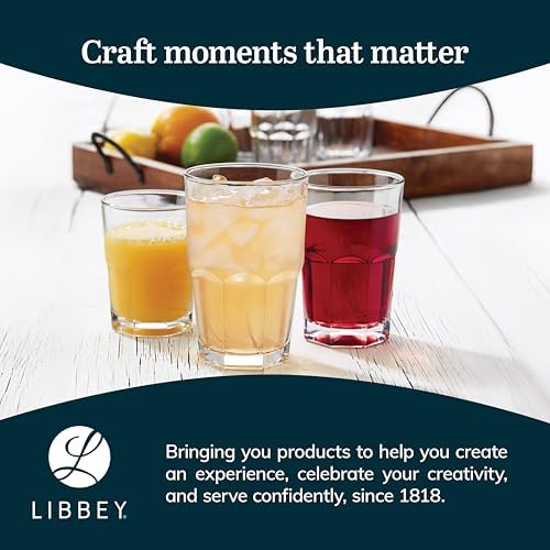 Libbey Boston Tumbler, Rocks, and Juice Glasses, 18 Piece Classic