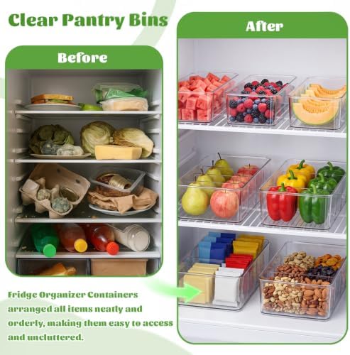 Mifoci 8 Pcs Snack Pantry Organizer Storage for Shelf, Large, Divider