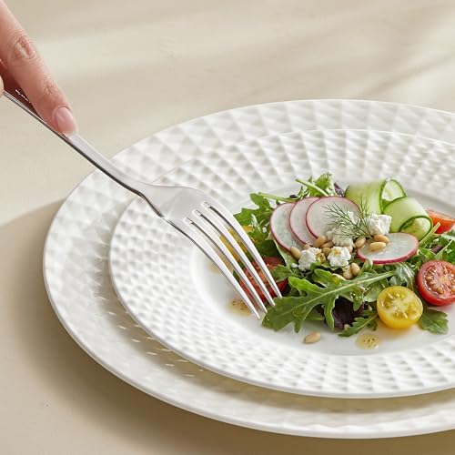4-Piece 8-Inch Teardrop Dinner Forks Set, 18/10 Stainless Steel Table