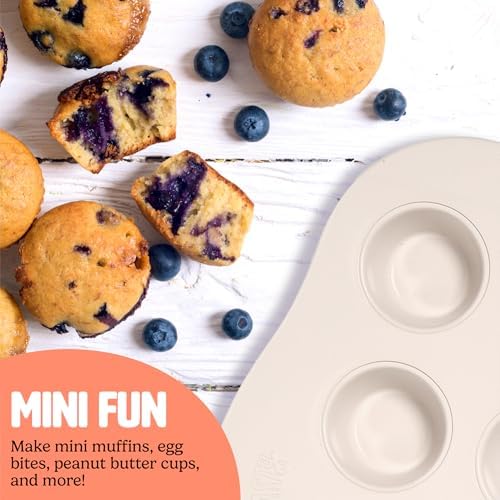 Tasty Clean Ceramic 24-Cup Mini Muffin Pan, Durable Aluminized Steel