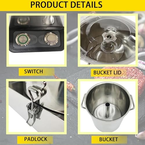 Stainless Steel Electric Vegetable Chopper, 1800W, 12L
