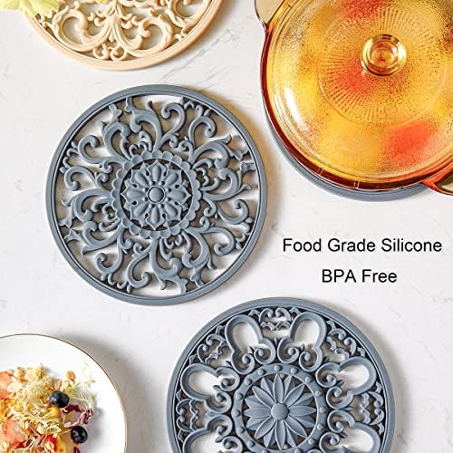 Extra Thick Silicone Trivet Mat for Hot Dishes, Hot Pots and Pans, Pot
