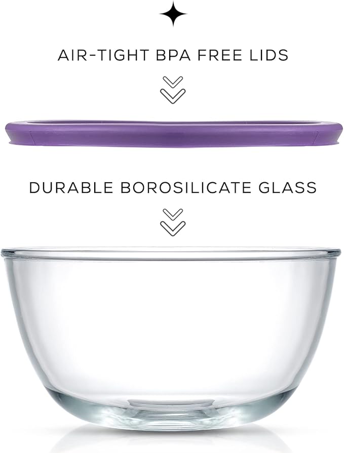 JoyJolt Very Peri 8pc Glass Mixing Bowls - Image 4