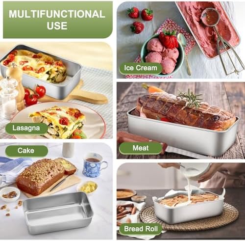 P&P CHEF Loaf Pan, 9 x 5 Inch Stainless Steel Bread Pan