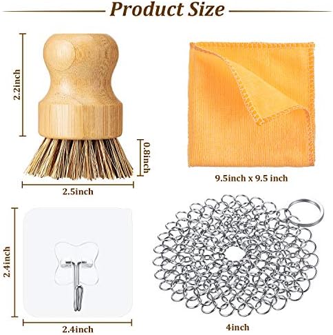 Patelai 7 Pcs Cast Iron Cleaning Kit