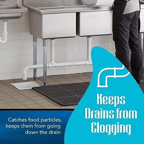 8.5-Inch Square Floor Sink Drain Cover, Plastic Drain Basket