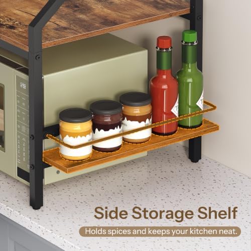 HOOBRO Countertop Microwave Stand, Kitchen Storage Shelf