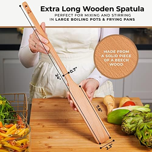 Wooden Paddle for Cooking, 24" Beech Crawfish & Stirring Paddle for