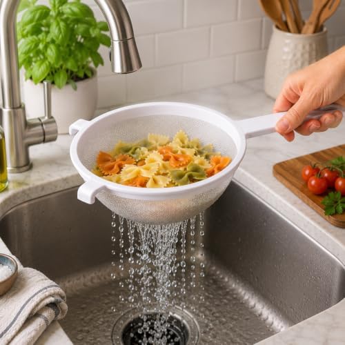 HIC Kitchen Double-Ear Fine Mesh Strainer, 7-Inch, BPA Free, Non
