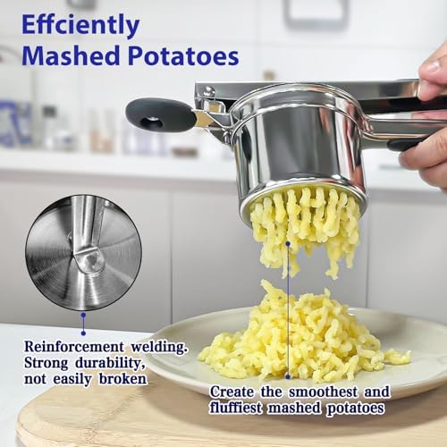 SPEENSUN Heavy Duty Potato Ricer, 3 Interchangeable Discs, Stainless