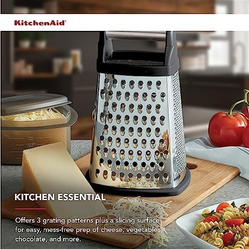 KitchenAid Box Grater, Stainless Steel, Black