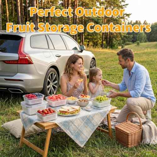 Berry Keeper Fruit Storage Containers for Fridge with Colander