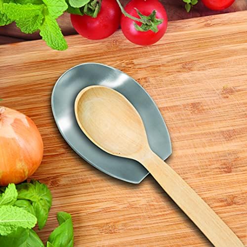 OGGI Spooner Stainless Steel Spoon Rest - Set of 4 - Holds Kitchen