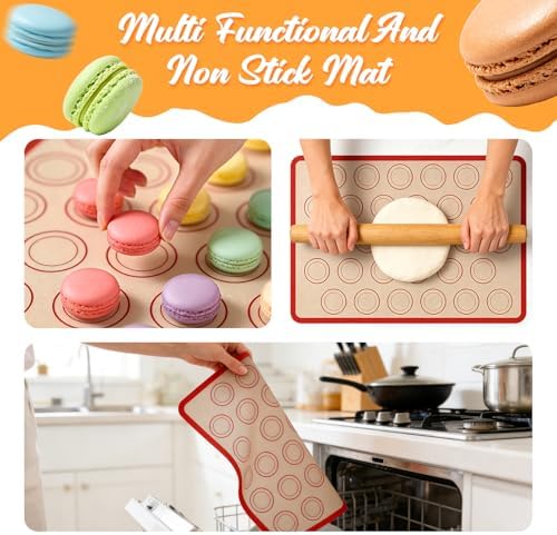 Macaron Silicone Baking Mat Kit, 17 Pieces