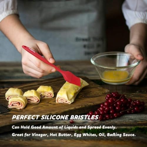 Walfos Silicone Basting Pastry Brush, 600°F Heat Resistant for BBQ