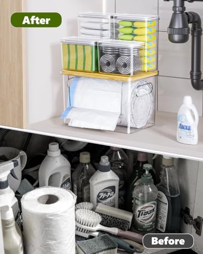 iCASA 5 in 1 Trash Bag Holder Dispenser Dishwasher & Laundry Pods