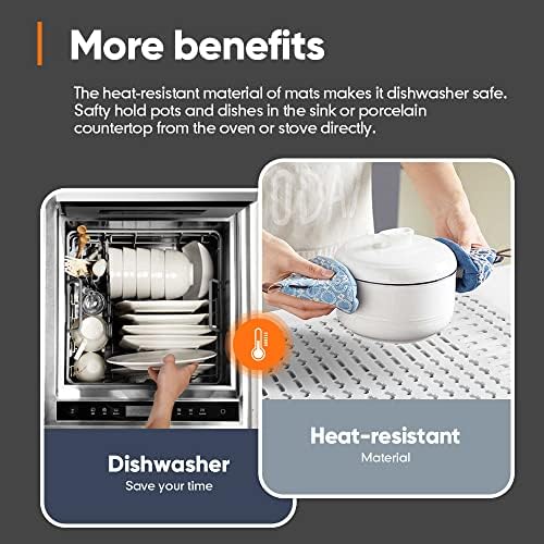 Moryimi 25" Silicone Sink Mat, White