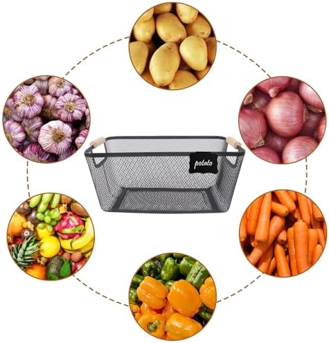 Potato and Onion Storage Bin, 2 Set Potato Bin Storage and Onion