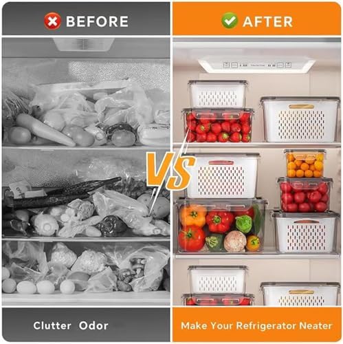 4 in 1 Food Storage Container with Lid, 2026 New Fruit Storage