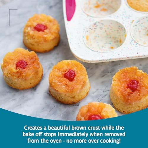 Trudeau Reinforced Structured Silicone Muffin Pan, 12-Cup