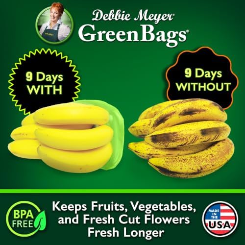 Debbie Meyer GreenBags, 20-Pack (8M, 8L, 4XL), Reusable Food Storage
