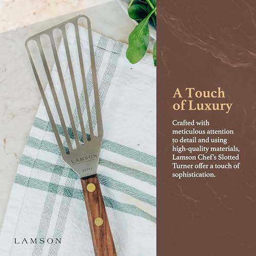 Lamson Slotted Fish Spatula – Flexible Stainless Steel Turner with