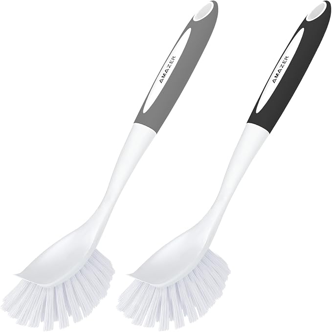 Amazer Dish Brush, 2 Pack Dish Scrubber by Amazer