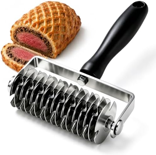 Pastry Lattice Roller Cutter, Stainless Steel Dough Lattice Cutter for