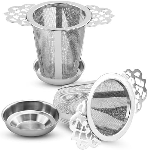 Stainless Steel Tea Infusers Set of 2 – Fine Mesh SUS 304 Loose Leaf