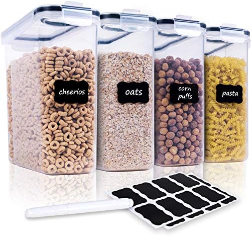FOOYOO 4-Piece Cereal Container Set, 135.2oz, BPA Free