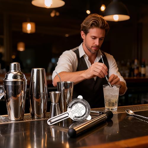 31Pcs Travel Bartender Kit–Bartending Kit with Bar Tools Bartender