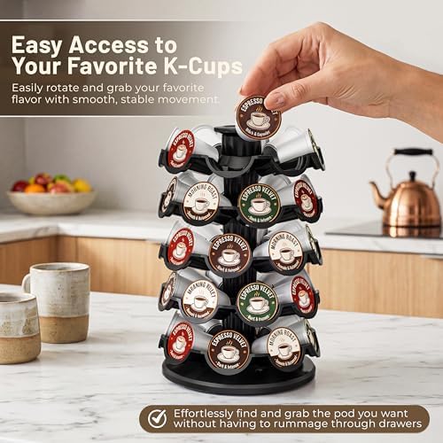 EVERIE Coffee Pod Carousel, Holds 40 Pods, 360° Rotating