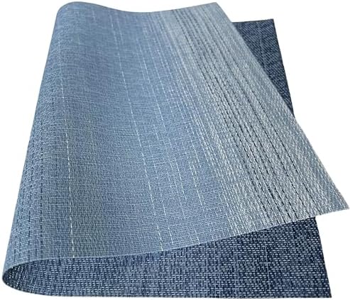 WAZAIGUR Placemats Set of 4, Easy to Clean Table Placemats, Light Blue