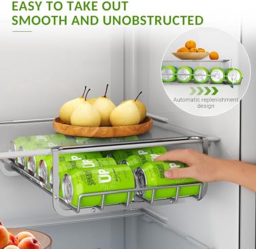 Hanging Soda Can Organizer for Refrigerator, 10-Can Dispenser