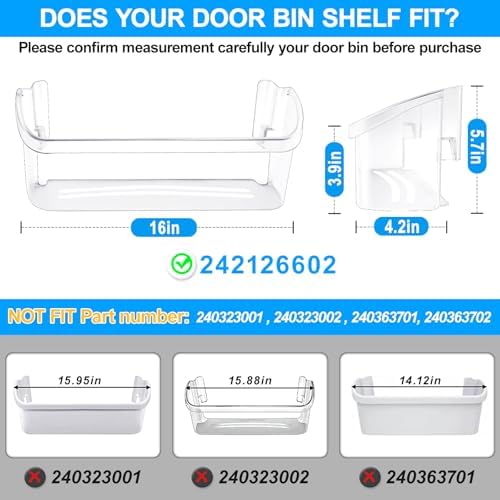 ALVAR 242126602 Refrigerator Door Bin for Frigidaire Door Shelf