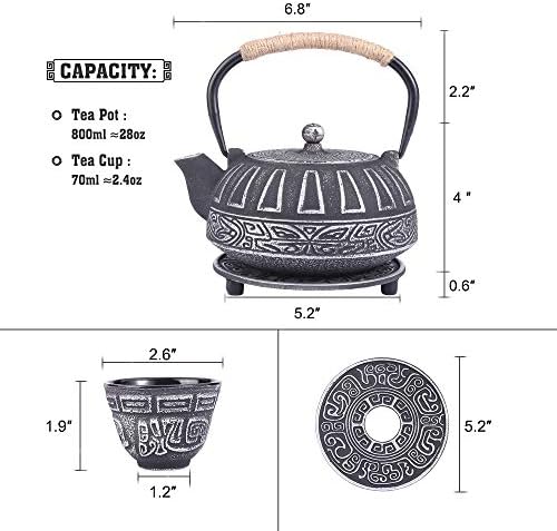 Japanese Style Cast Iron Teapot Set Tetsubin Kettle with Infuser